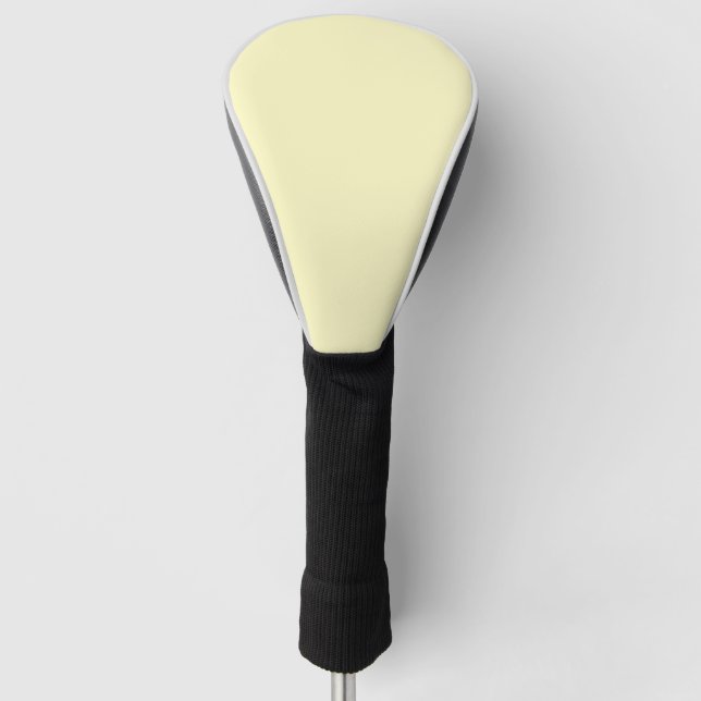 Lemon Chiffon Solid Colour Customize It Golf Head Cover (Front)