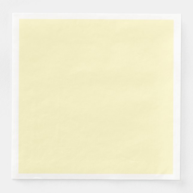 Lemon Chiffon Solid Colour Customize It Napkin (Front)