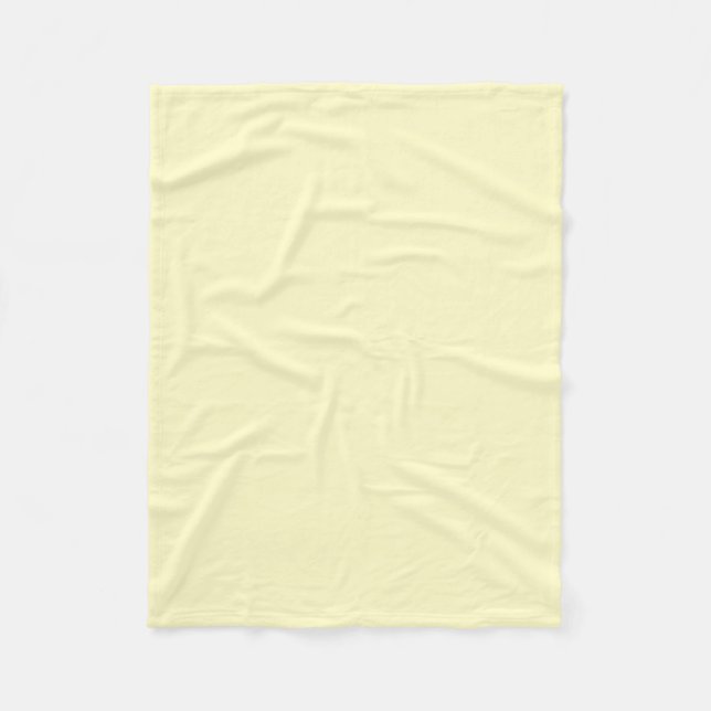 Lemon Chiffon Solid Colour Fleece Blanket (Front)