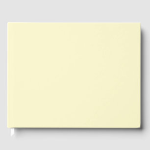 Lemon Chiffon Solid Colour Guest Book