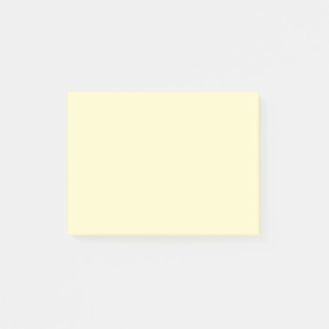 Lemon Chiffon Solid Colour Post-it Notes (Front)