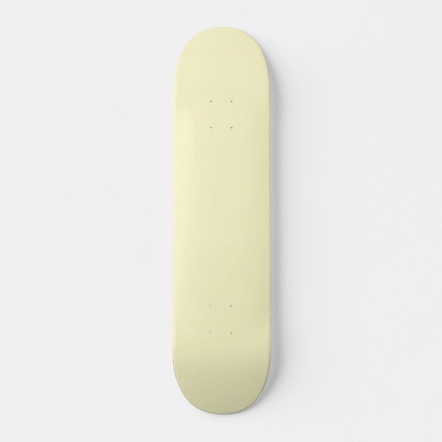 Lemon Chiffon Solid Colour Skateboard (Front)