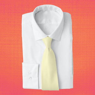 Lemon Chiffon Solid Colour Tie