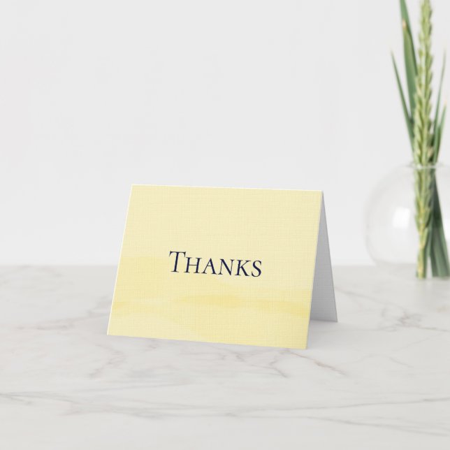 Lemon Chiffon Watercolor Thank You Card (Front)