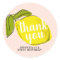Lemon Citrus 1st Birthday Blush Pink Thank You