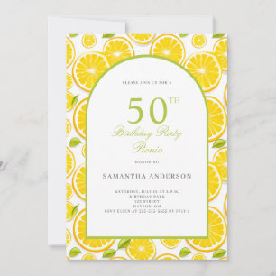 Lemon Citrus 50th Birthday  Invitation
