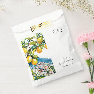 Lemon Citrus Amalfi Coast Italian Wedding Favour Bag