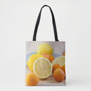 Lemon Citrus And Apricots Fruit Food Photography Tote Bag