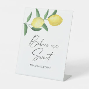 Lemon citrus - babies are sweet poster pedestal sign
