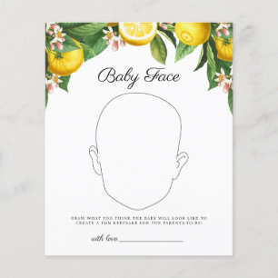 Lemon Citrus Baby Shower Baby Face Game