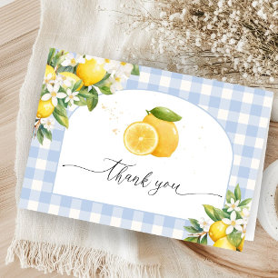Lemon Citrus Baby Shower Boy Folded Thank You Card