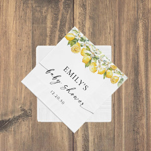 Lemon Citrus Baby Shower Paper Napkin