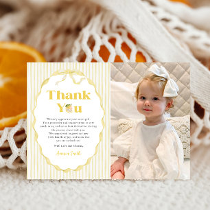 Lemon Citrus Baby Shower Photo Thank You Card