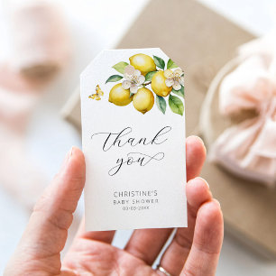 Lemon Citrus Baby Shower Thank You Gift Tags