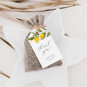 Lemon Citrus Baby Shower Thank You Gift Tags