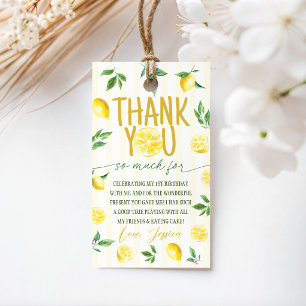 Lemon Citrus Birthday Favor Tags
