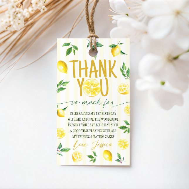 Lemon Citrus Birthday Favour Tags (Creator Uploaded)