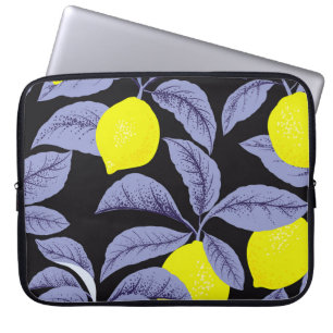 Lemon citrus, botanical vintage design. laptop sleeve