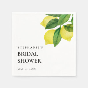  Lemon Citrus Branch Greenery Bridal Shower    Napkin
