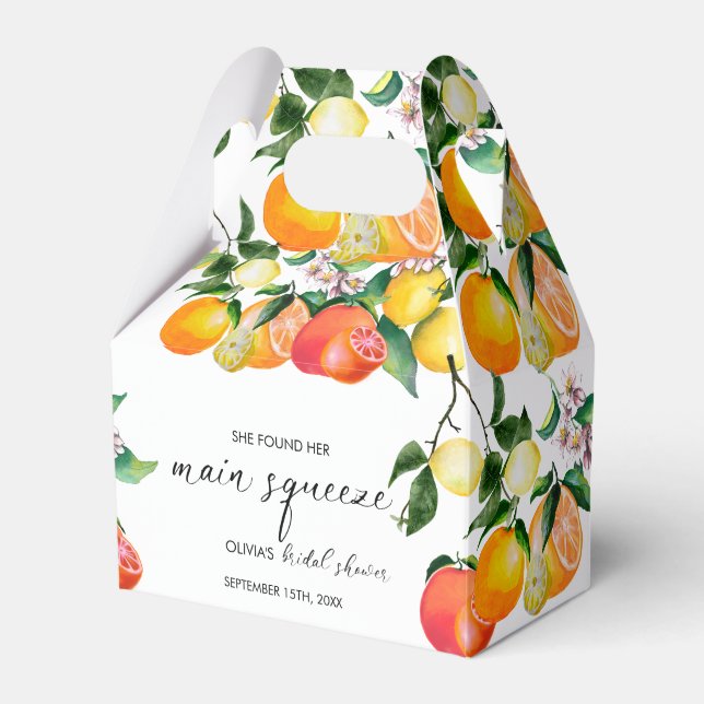 Lemon | Citrus | Bridal Shower  Favor Box (Front Side)