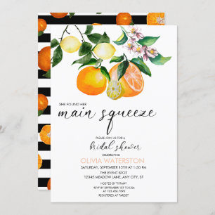 Lemon   Citrus   Bridal Shower Invitations