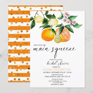 Lemon   Citrus   Bridal Shower Invitations