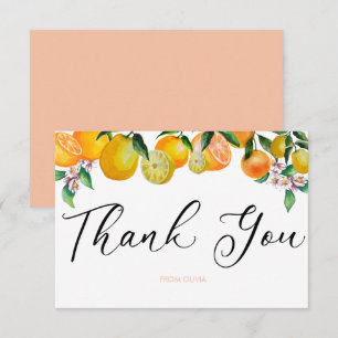 Lemon   Citrus   Bridal Thank You Cards