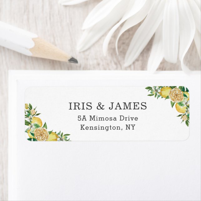 Lemon Citrus Floral Greenery Wedding Bridal Baby (Insitu)