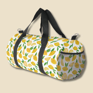 Lemon Citrus Fruit Pattern Duffle Bag