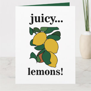 Lemon Citrus Fruit Summer Birthday Card