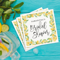 Lemon Citrus Fruit Watercolor Bridal Shower
