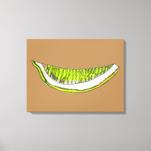 Lemon citrus fruit  watercolour art illustration canvas print