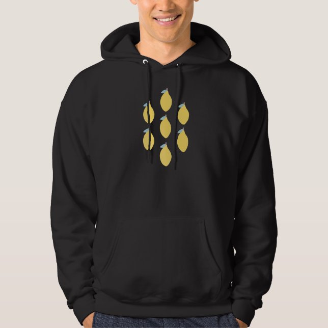 Lemon  Citrus Fruit With A Symmetrical Pattern Hoodie (Front)