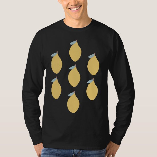 Lemon - citrus fruit with a symmetrical pattern T-Shirt (Front)