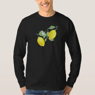Lemon Citrus Fruit With Green Leaves T-Shirt