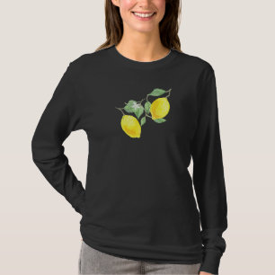 Lemon Citrus Fruit With Green Leaves T-Shirt