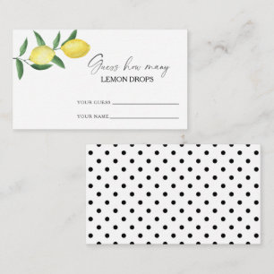 Lemon citrus - guess how many lemon drops enclosure card