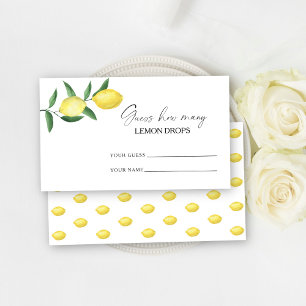 Lemon citrus - guess how many lemon drops enclosure card