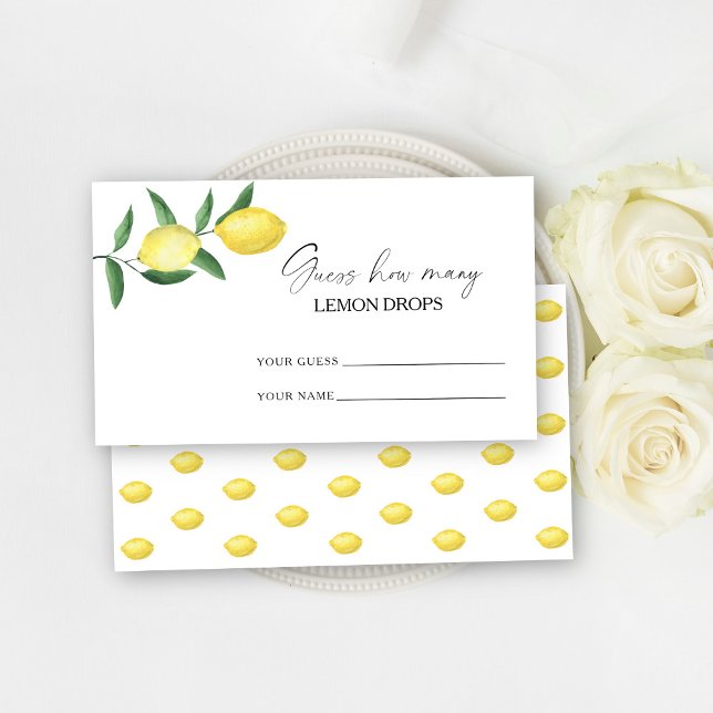 Lemon citrus - guess how many lemon drops enclosure card (Creator Uploaded)
