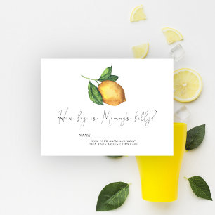 Lemon citrus How big is mommy's belly Enclosure Card