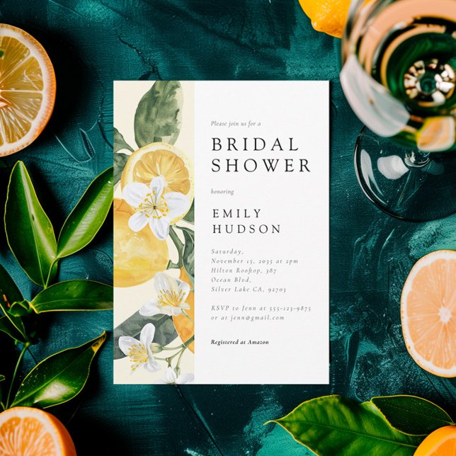 Lemon Citrus Main Squeeze Bridal Shower Invitation (Creator Uploaded)
