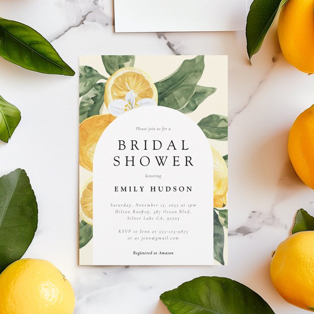 Lemon Citrus Main Squeeze Bridal Shower Invitation (Creator Uploaded)
