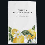 Lemon Citrus Main Squeeze Bridal Shower Medium Gift Bag<br><div class="desc">Lemon Citrus Main Squeeze Bridal Shower Medium Gift Bag</div>