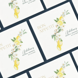 Lemon Citrus Main Squeeze Bridal Shower Napkin