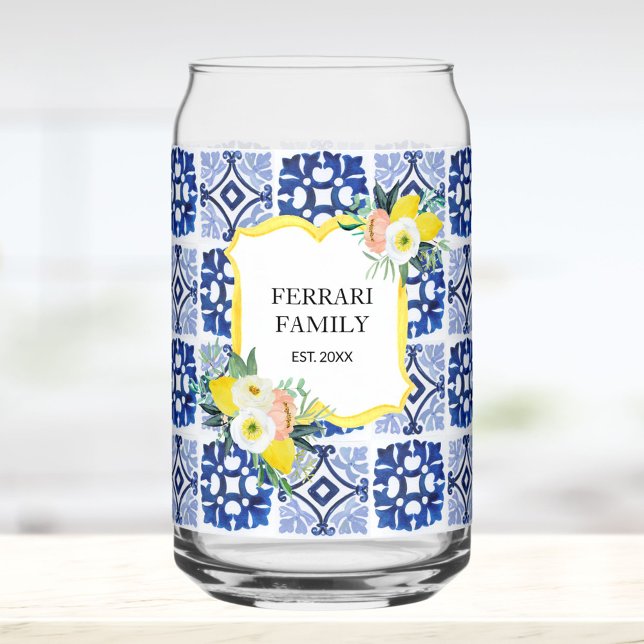 Lemon Citrus Navy Blue Italian Mediterranean (In situ)