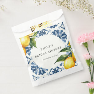 Lemon Citrus Positano Italian Bridal Shower Favour Bag