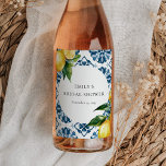 Lemon Citrus Positano Italian Bridal Shower Wine Label<br><div class="desc">Lemon Citrus Positano Italian Bridal Shower Wine Label</div>