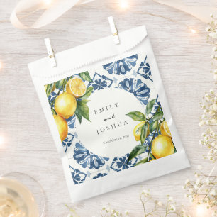 Lemon Citrus Positano Italian Wedding Favour Bag