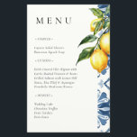 Lemon Citrus Positano Italian Wedding Menu<br><div class="desc">Lemon Citrus Positano Italian Wedding Menu</div>