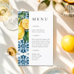 Lemon Citrus Positano Italian Wedding Menu<br><div class="desc">Lemon Citrus Positano Italian Wedding Menu</div>